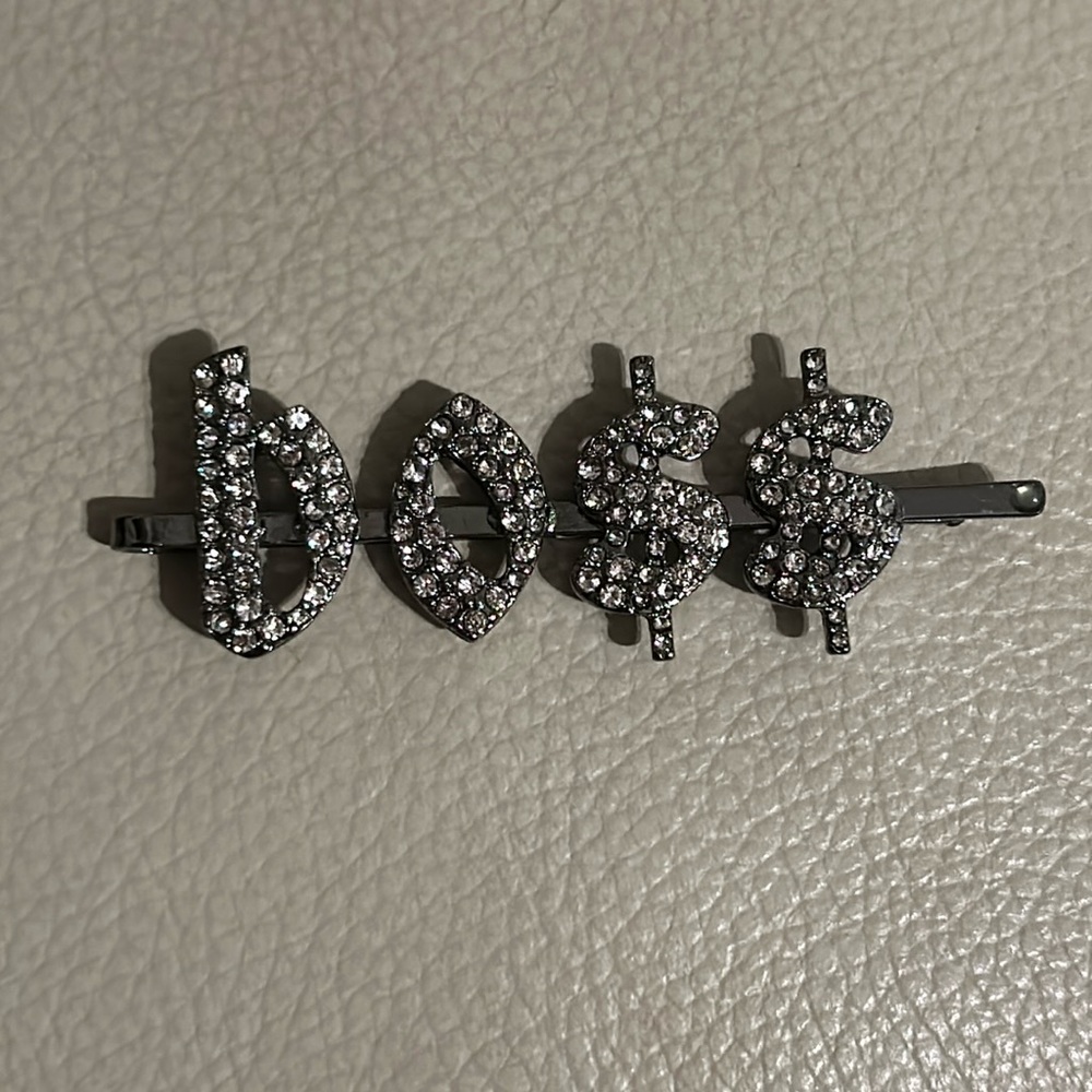Kitsch x Justine Marjan BO$$ Rhinestone Bobby Pin - Picture 3 of 4